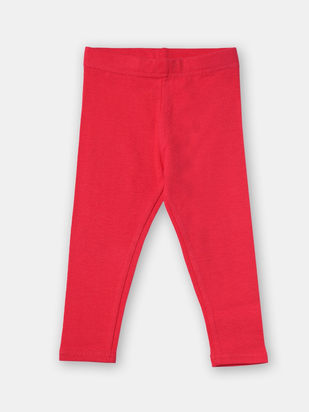 

R&B Infant Girls Pink Solid Cotton Ankle-Length Legging