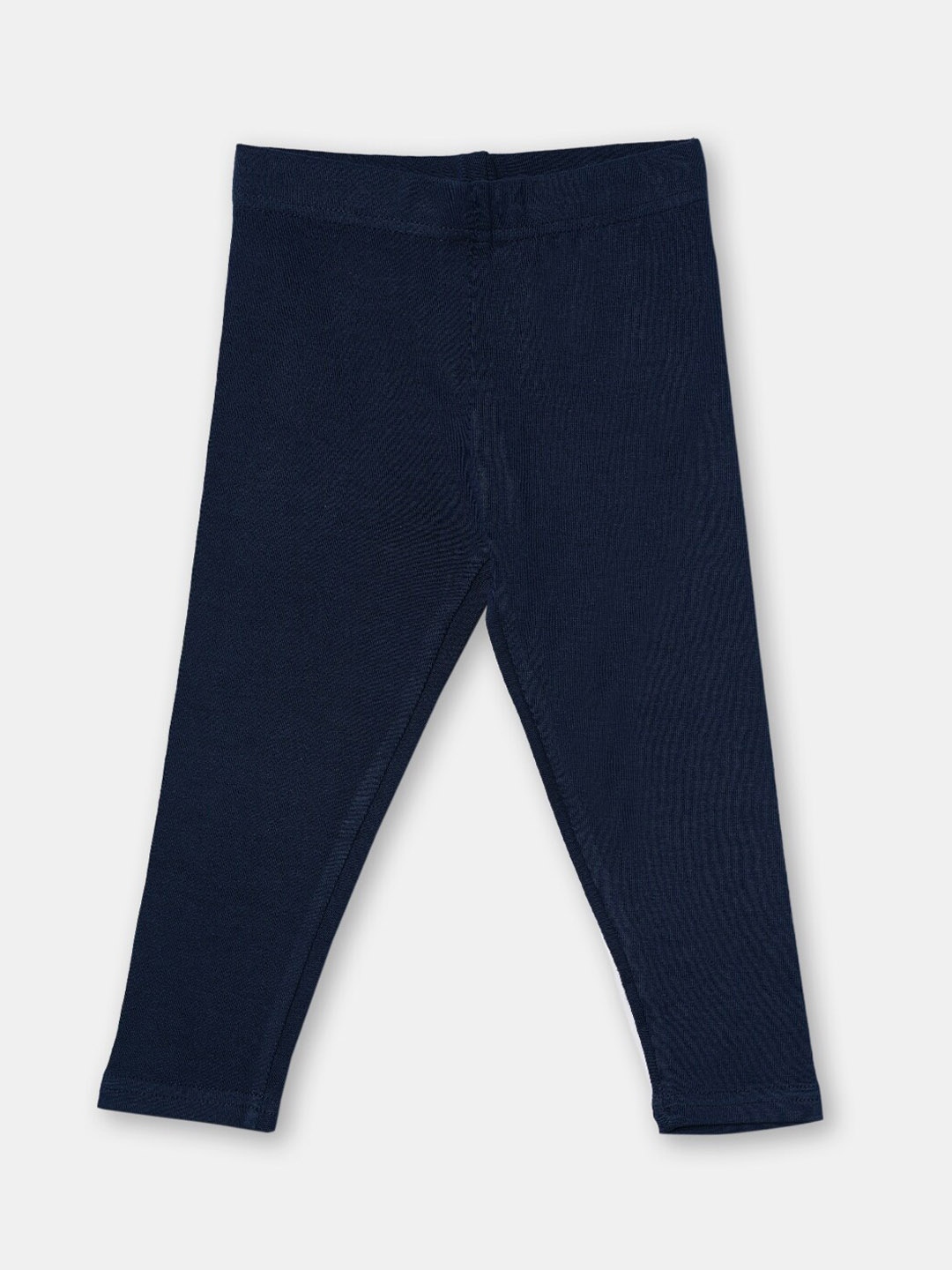 

R&B Girls Blue Solid Cotton Ankle-Length Leggings