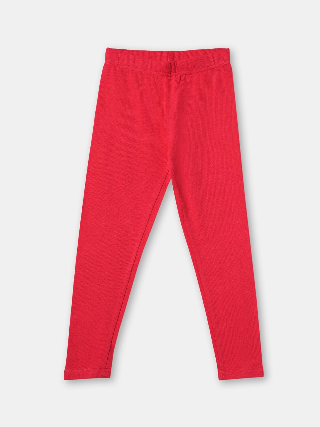 

R&B Girls Pink Solid Cotton Ankle-Length Leggings