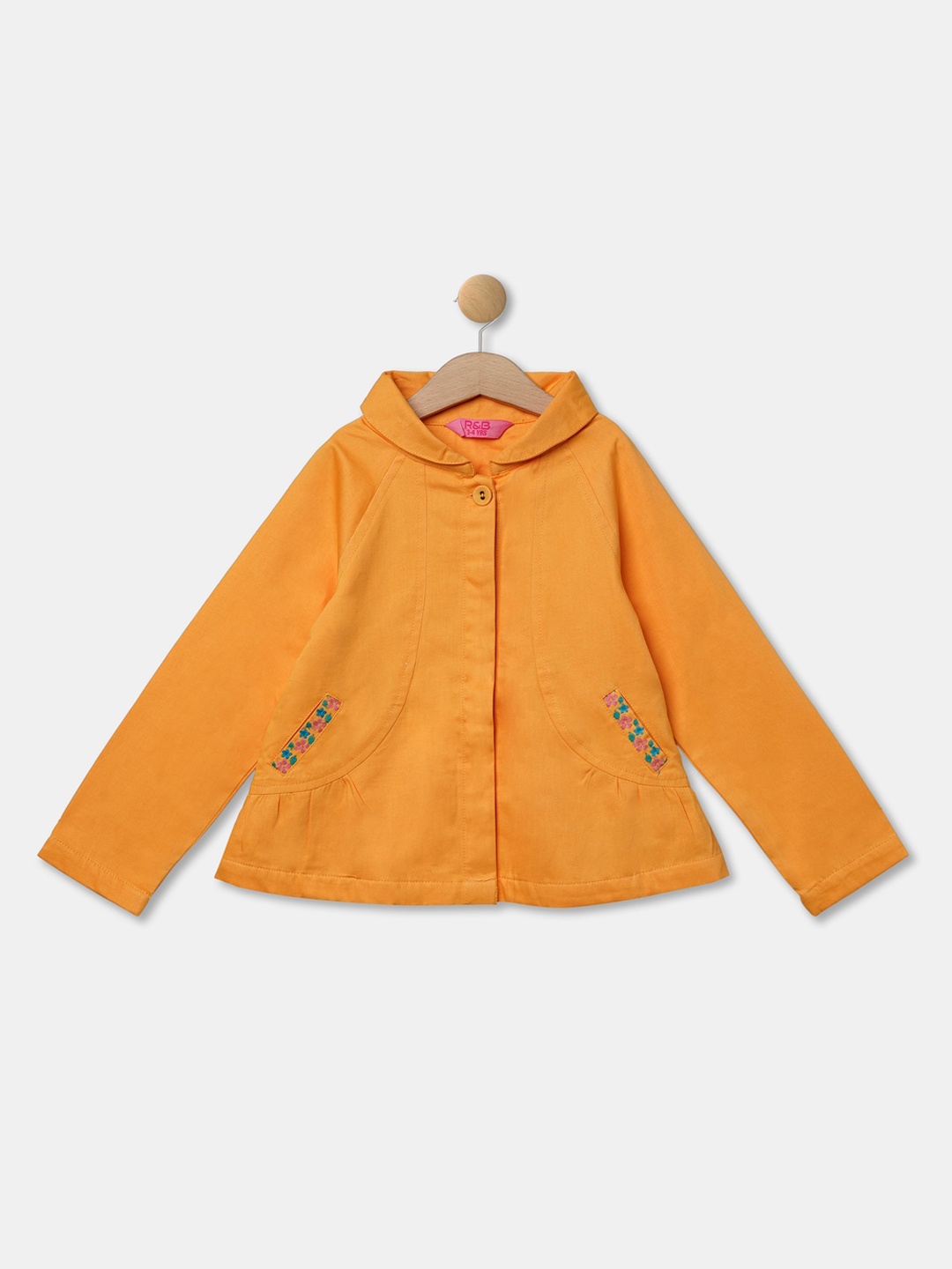 

R&B Girls Mustard Open Front Jacket