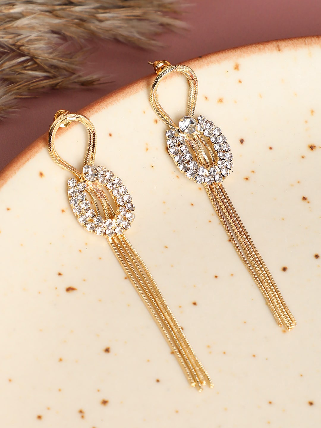 

SOHI Contemporary Drop Earrings, Gold