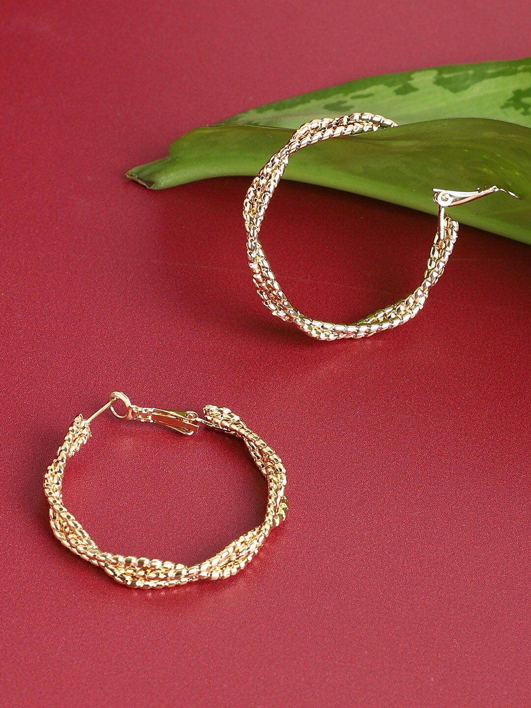 

SOHI Contemporary Hoop Earrings, Gold