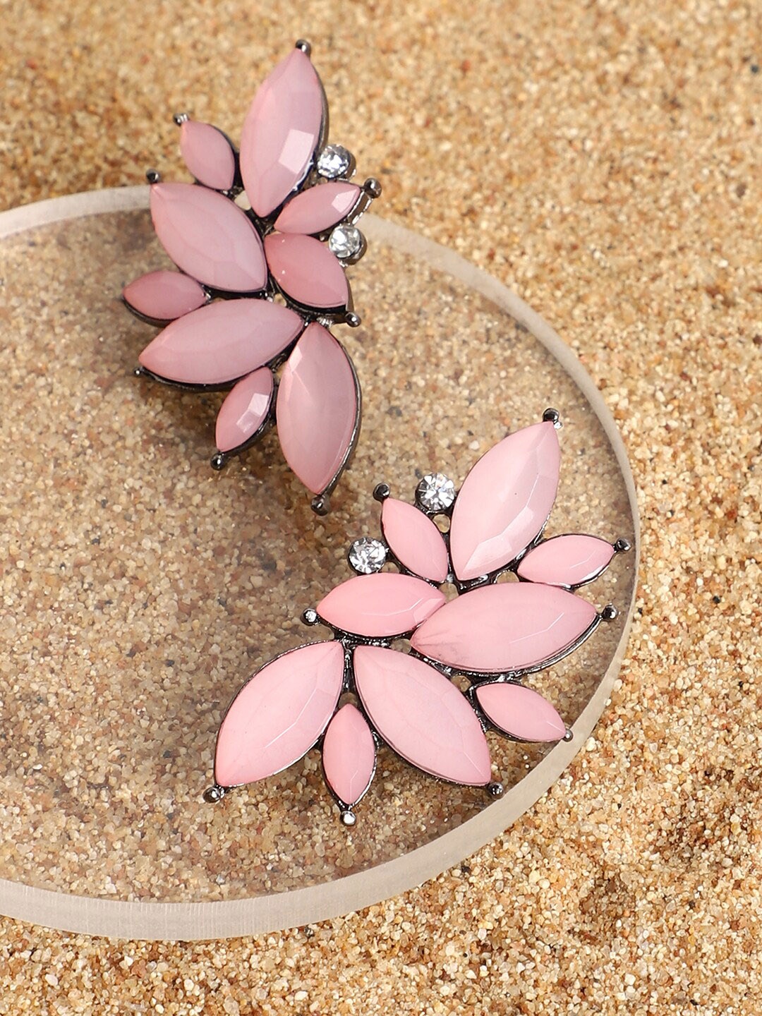 

SOHI Contemporary Studs Earrings, Pink