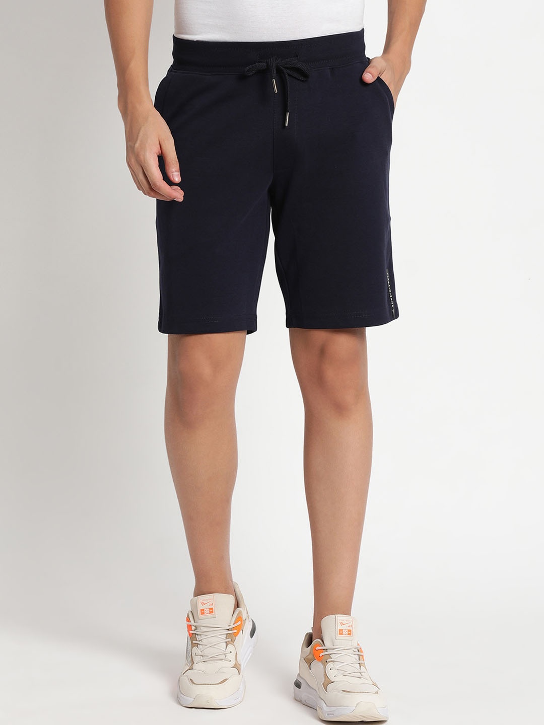 

Indian Terrain Men Slim Fit Pure Cotton Outdoor Sports Shorts, Navy blue