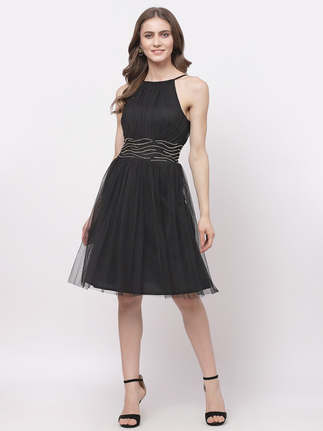

Just Wow Net Dress, Black