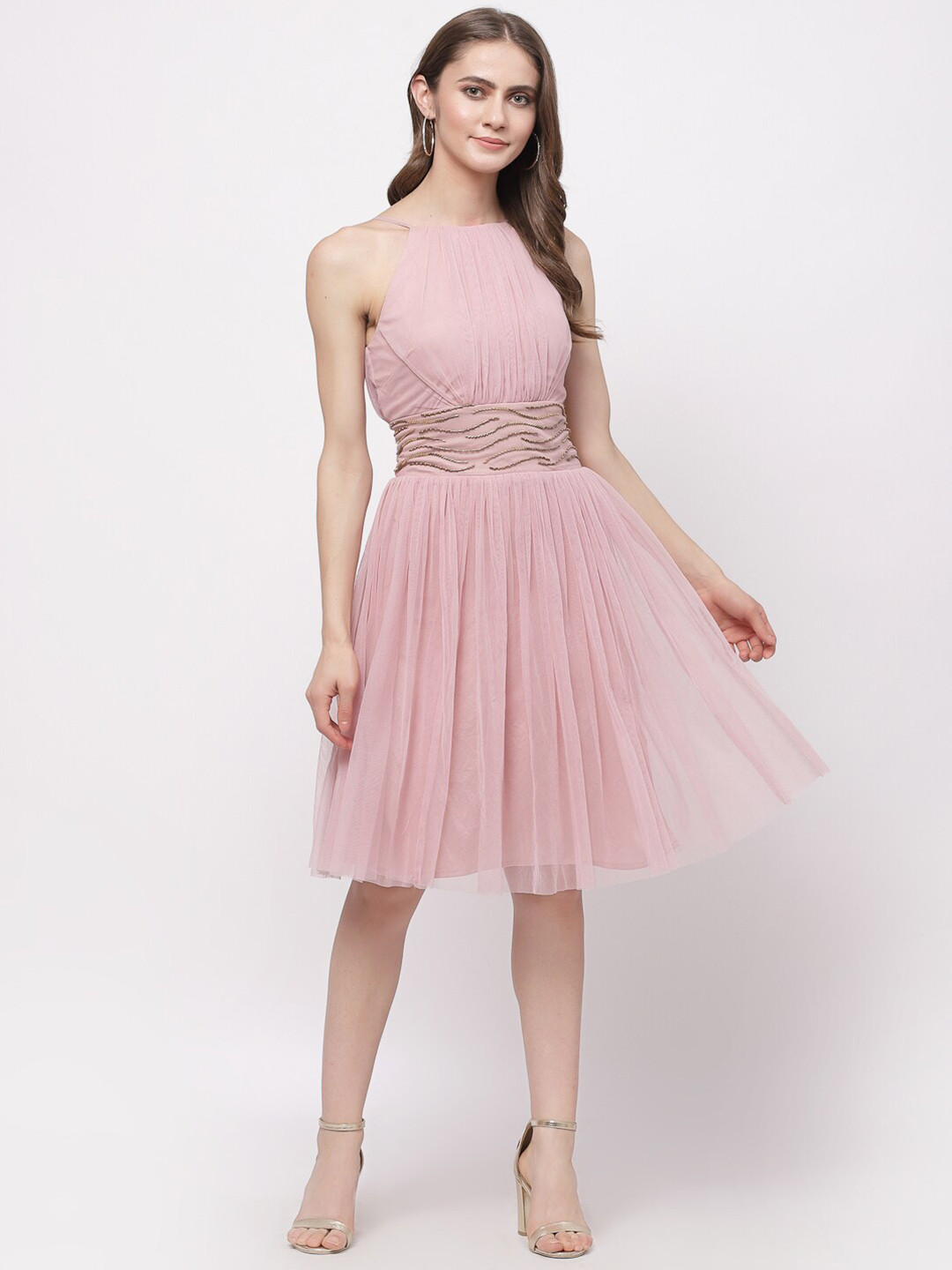 

Just Wow Net Dress, Pink