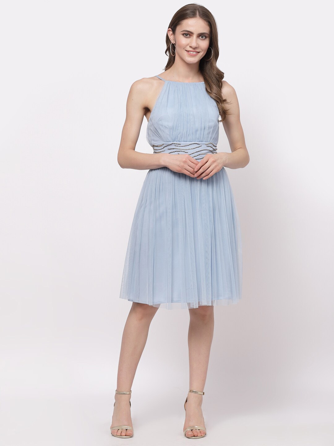 

Just Wow Net Dress, Blue