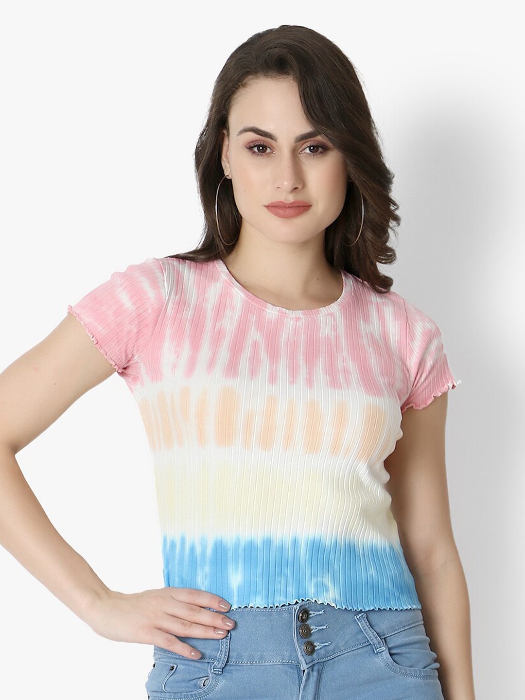 

Again fashions Multicoloured Tie and Dye Top, Multi