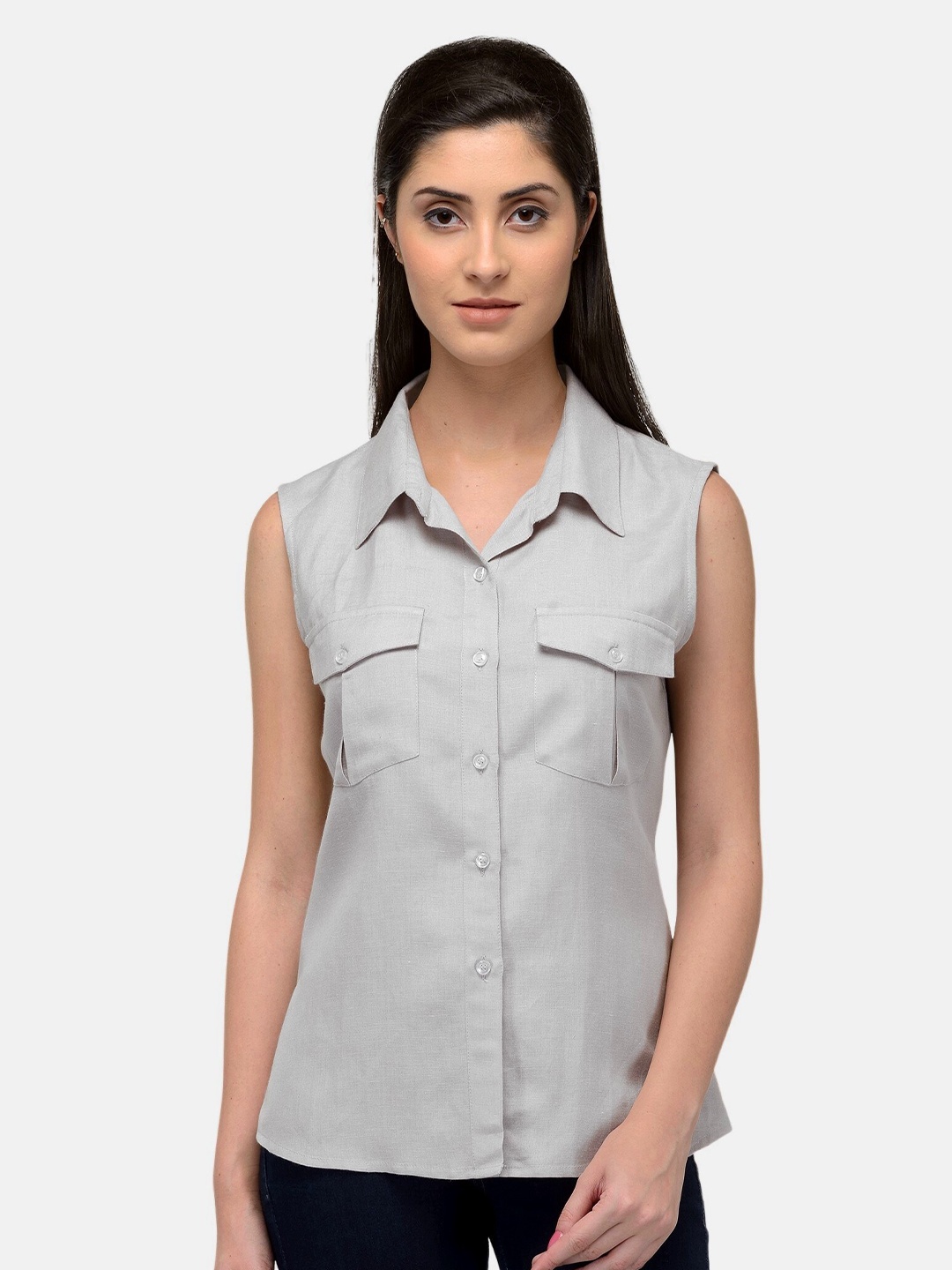 

PATRORNA Women White Comfort Casual Shirt