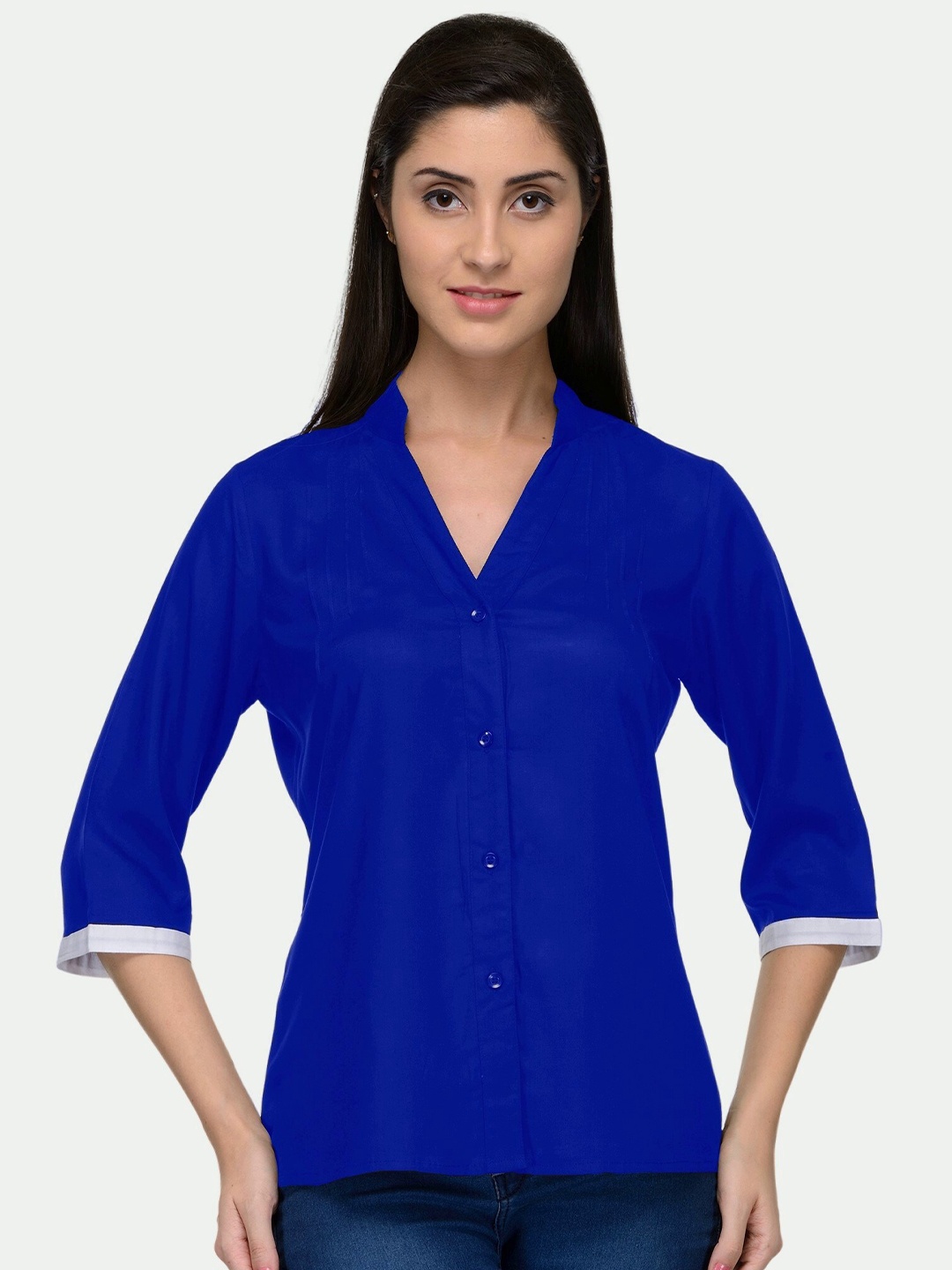 

PATRORNA Women Blue Comfort Casual Shirt