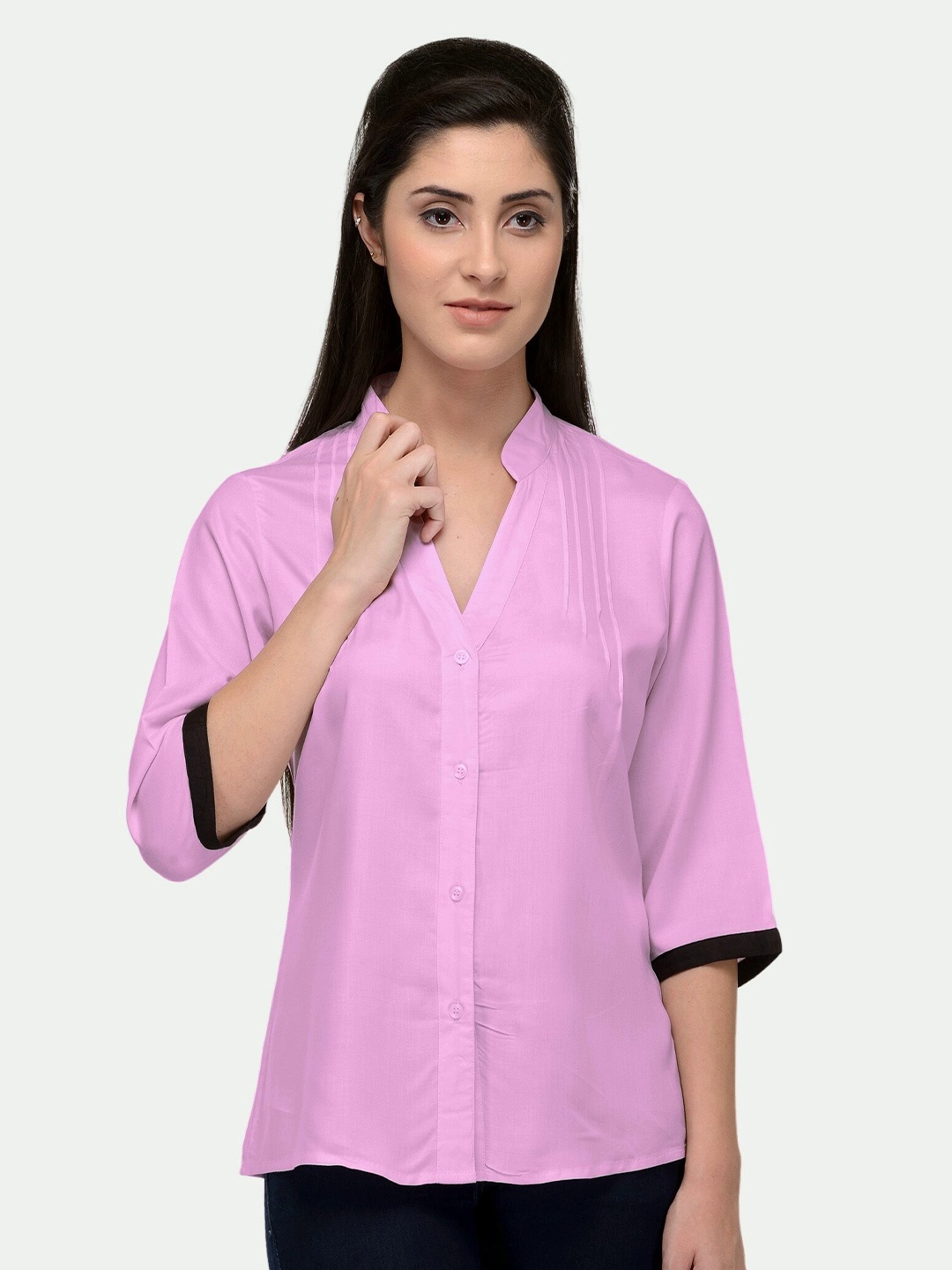 

PATRORNA Women Pink Comfort Casual Shirt