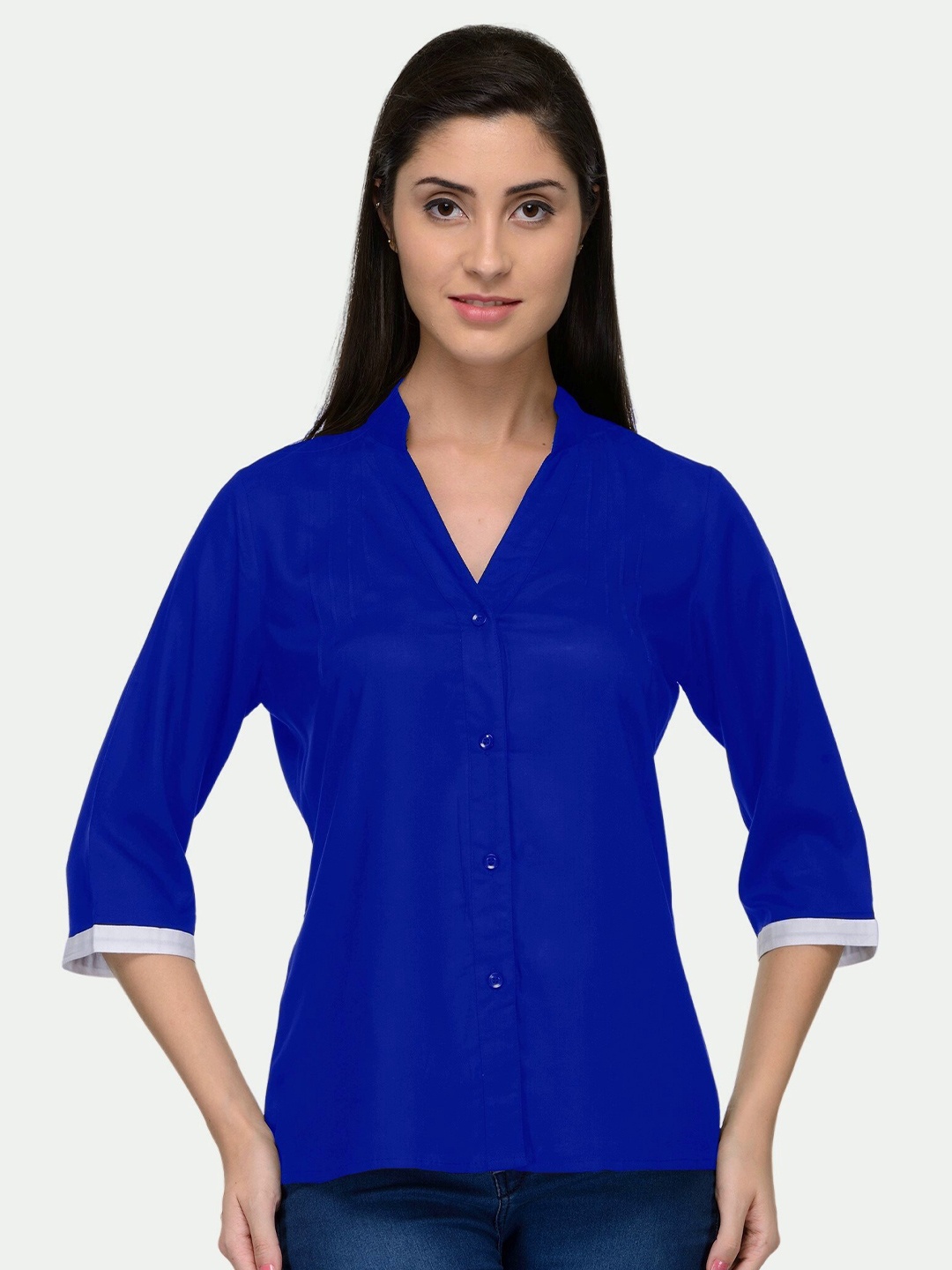 

PATRORNA Women Blue Comfort Casual Shirt