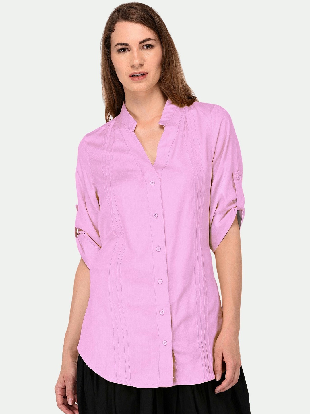 

PATRORNA Women Pink Comfort Casual Shirt