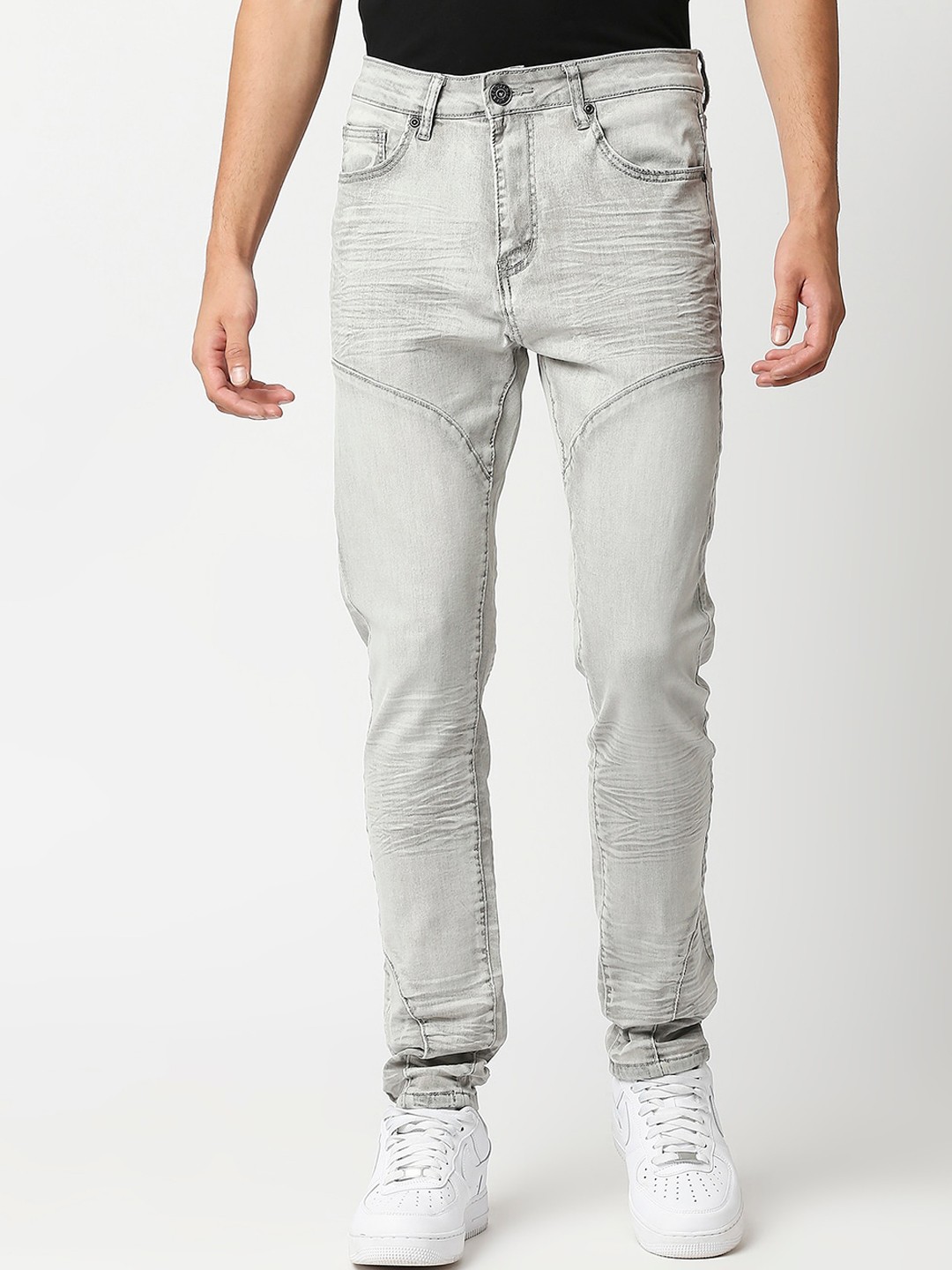 

WAIMEA Men Grey Super Skinny Fit Stretchable Jeans
