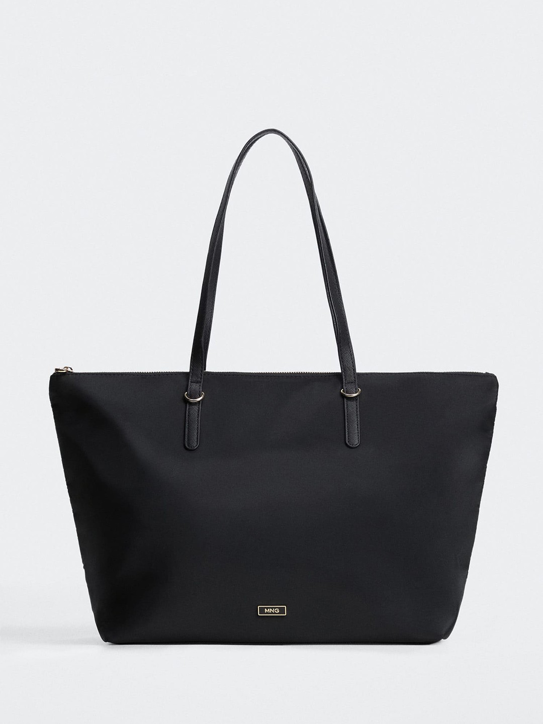

MANGO Black Solid Structured Shoulder Bag