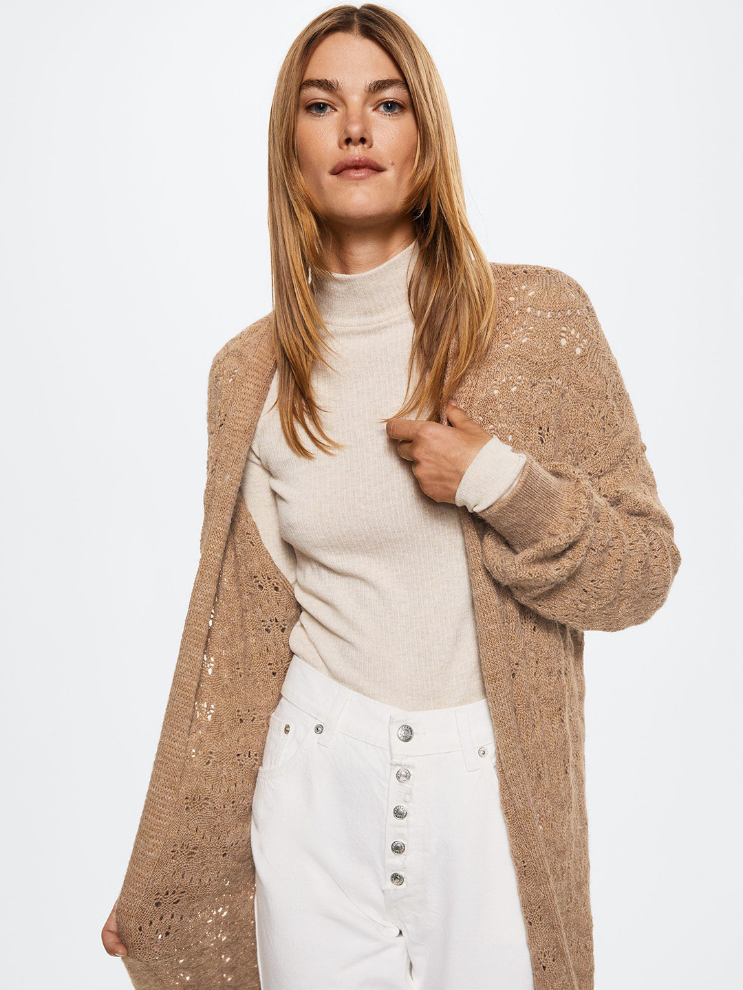 

MANGO Women Brown Longline