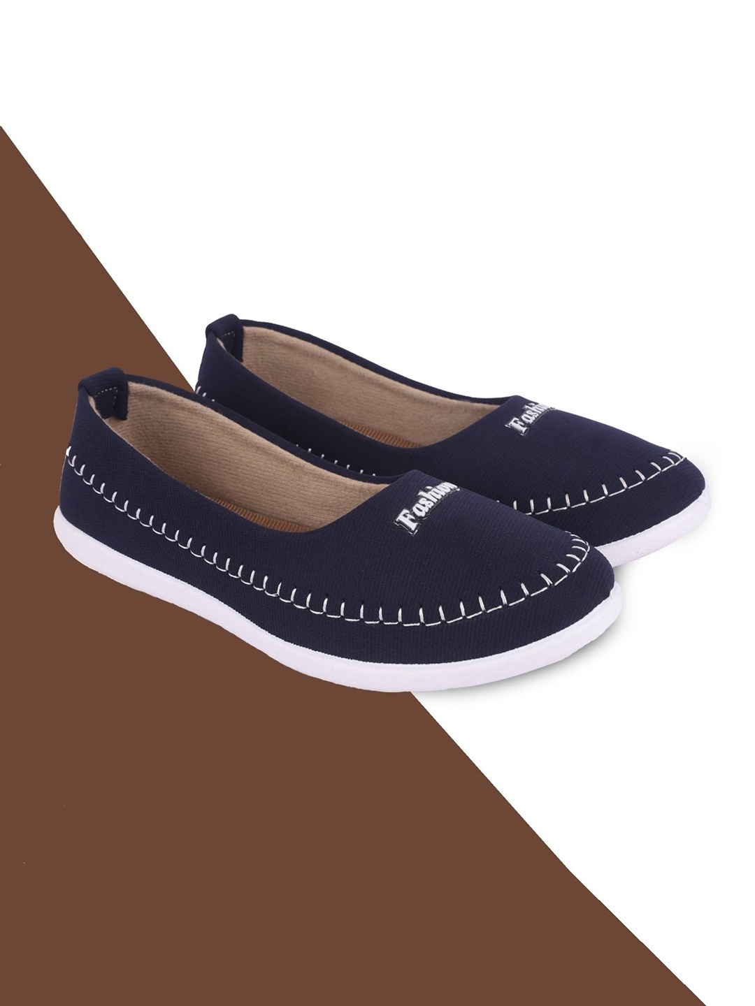 

FABBMATE Women Ballerinas Flats, Navy blue