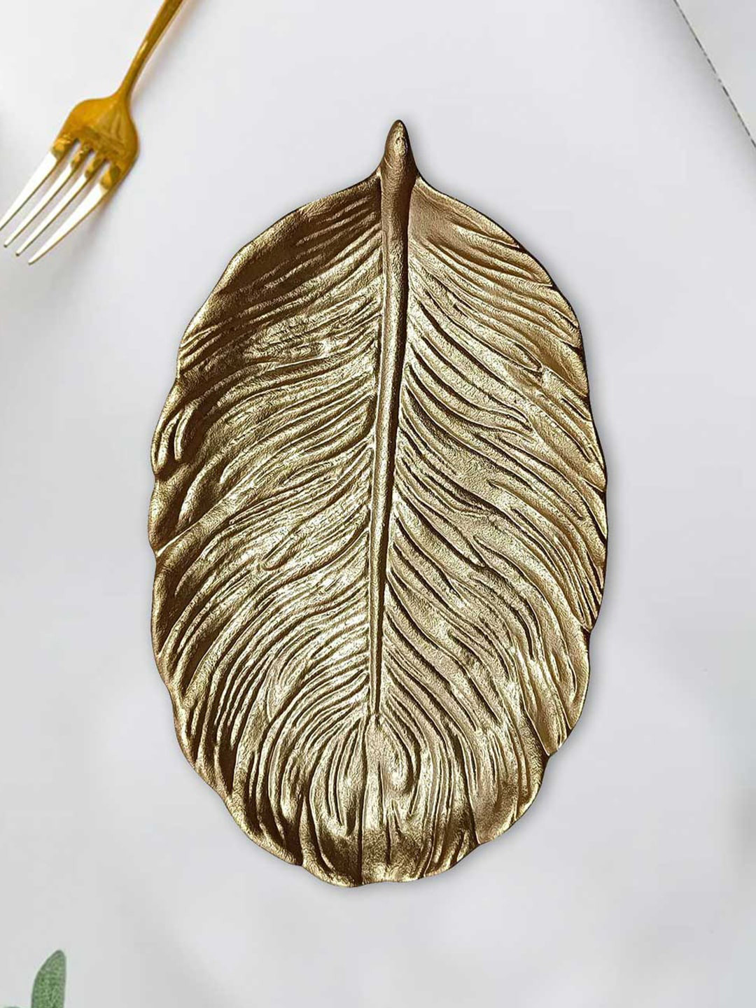 

Art Street Gold-Toned Textured Leave Wall Decor