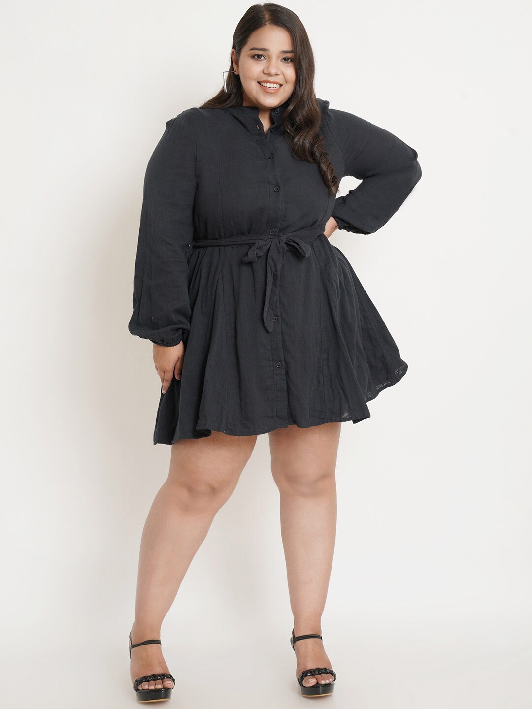 

IX IMPRESSION Women Plus Size Black Dress