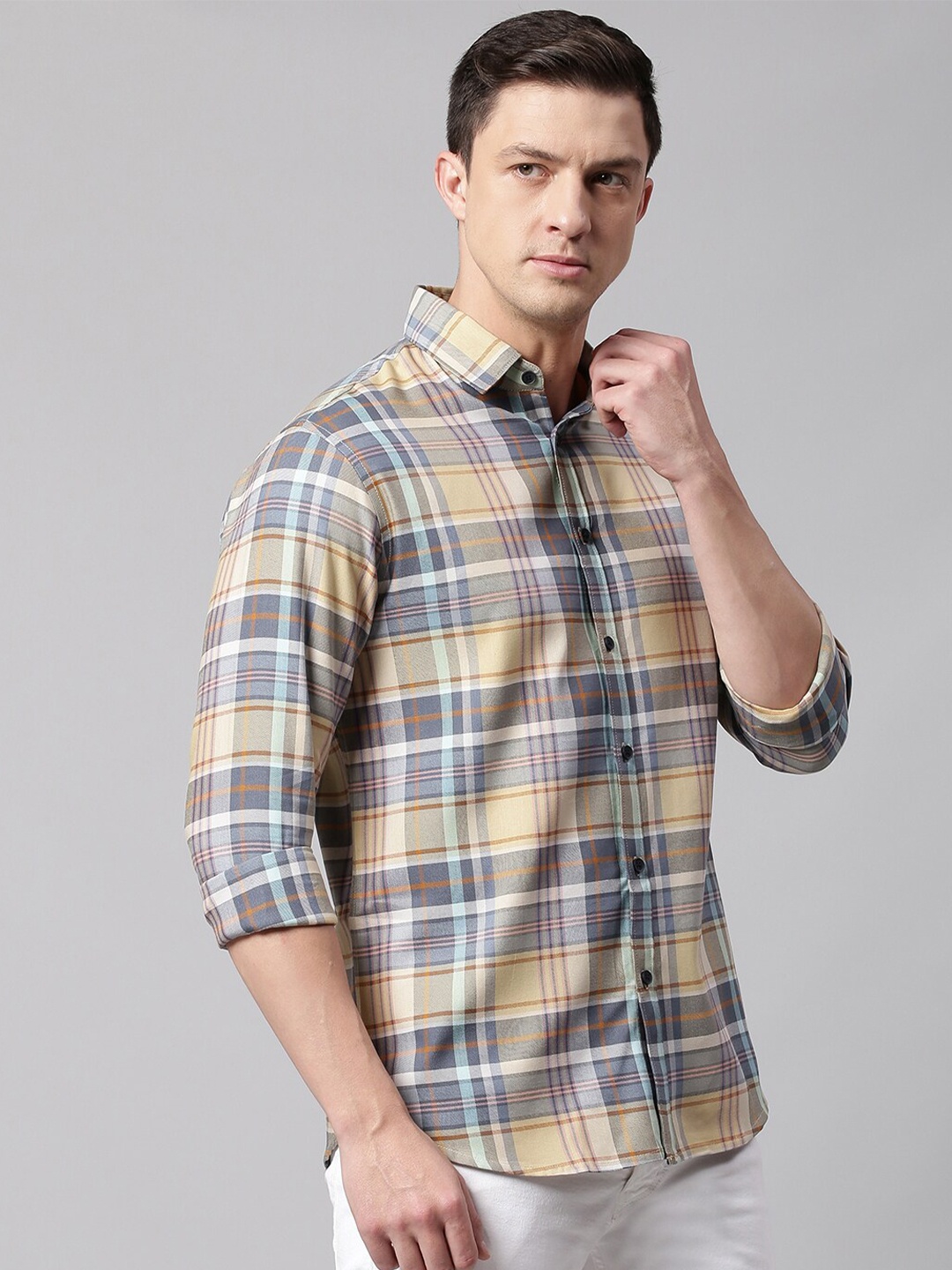 

Dennis Lingo Slim Fit Tartan Checked Casual Shirt, Multi