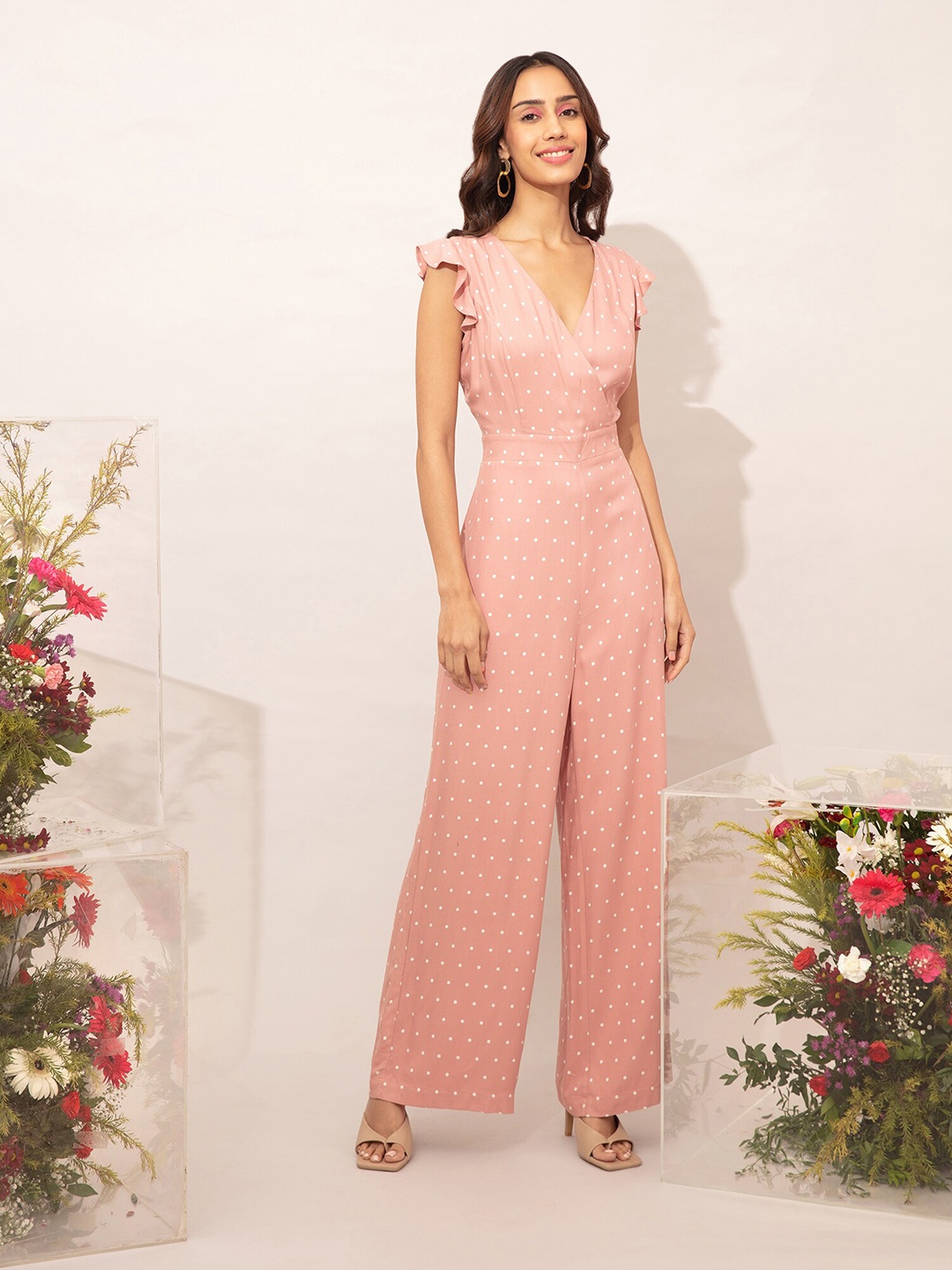 

20Dresses Printed Basic Jumpsuit, Coral