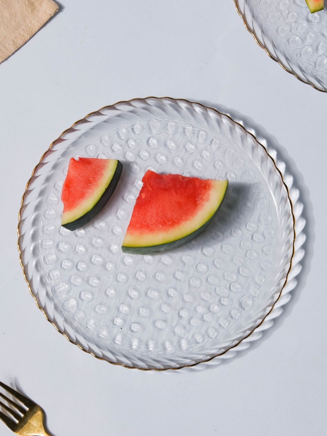 

Nestasia Transparent Textured Glass Plate