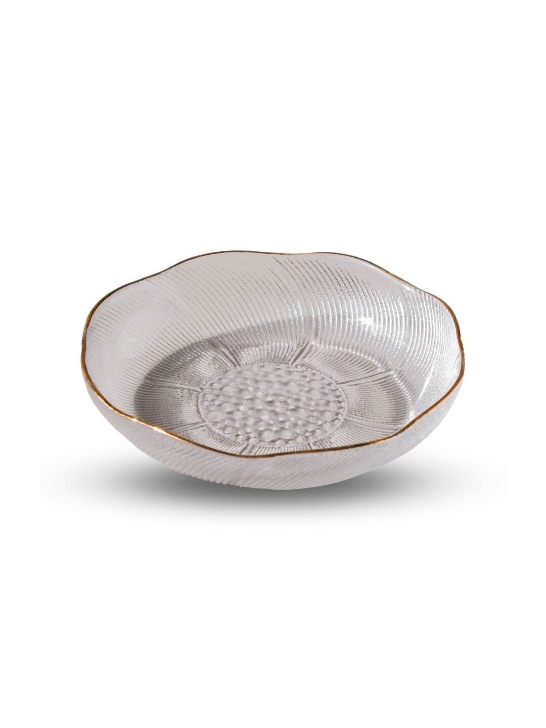 

Nestasia Textured Glass Dessert Plate, Transparent