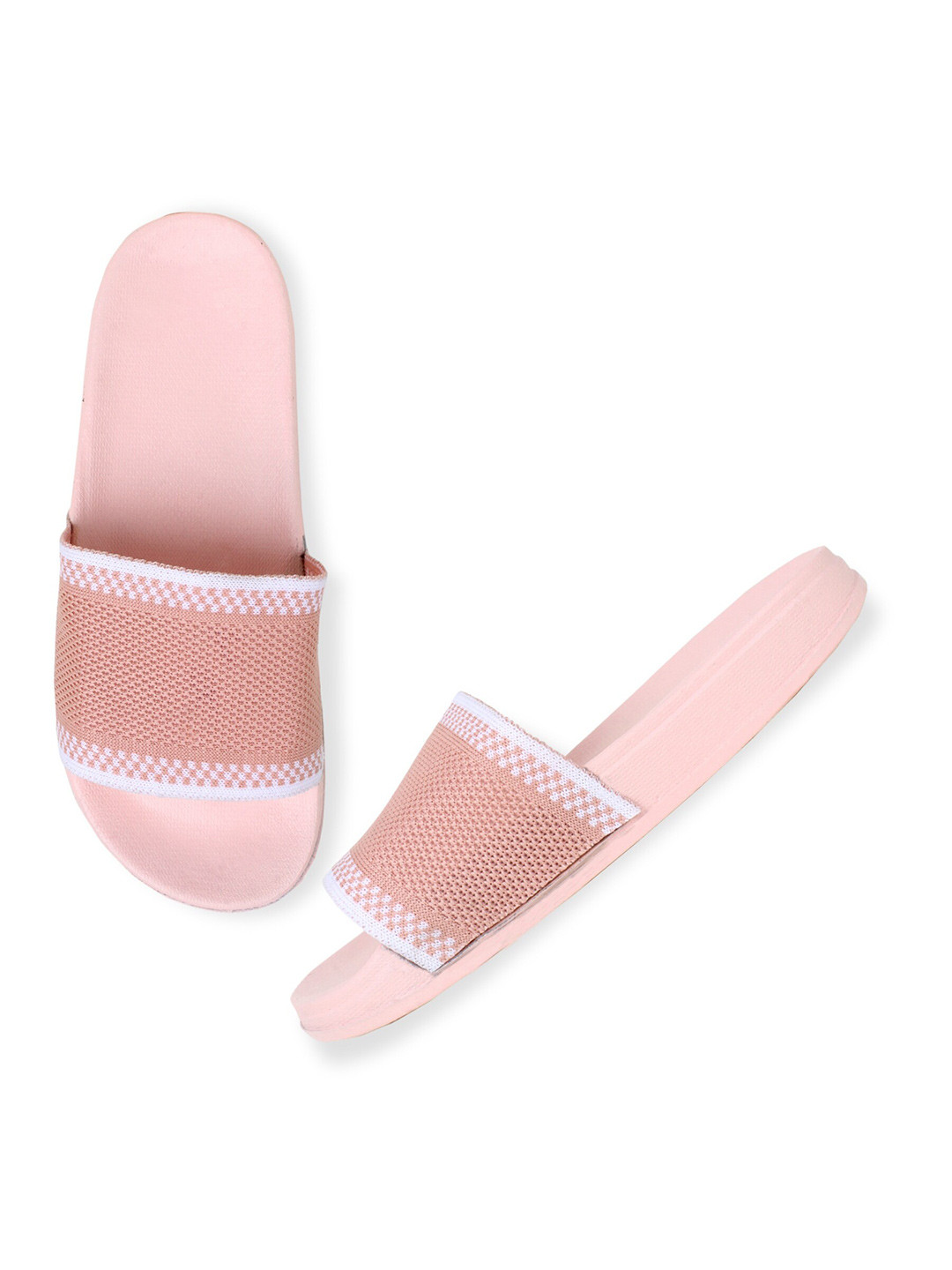 

Pampy Angel Women Printed Rubber Sliders, Pink