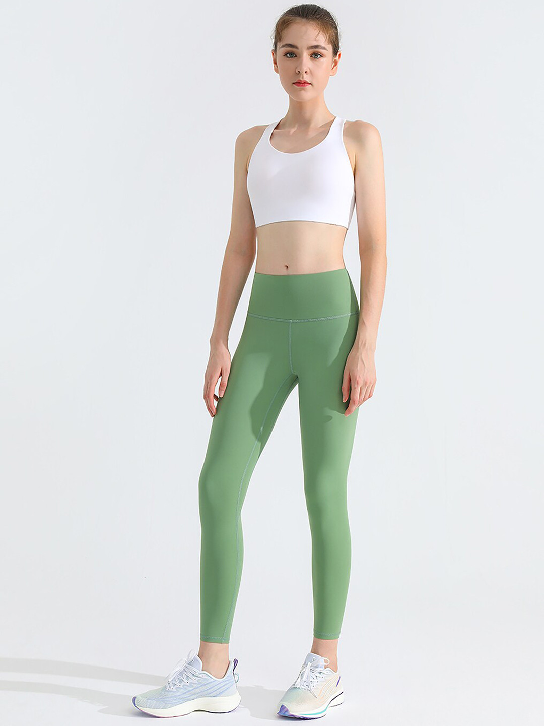 

JC Collection Women Green Solid Sports Tights