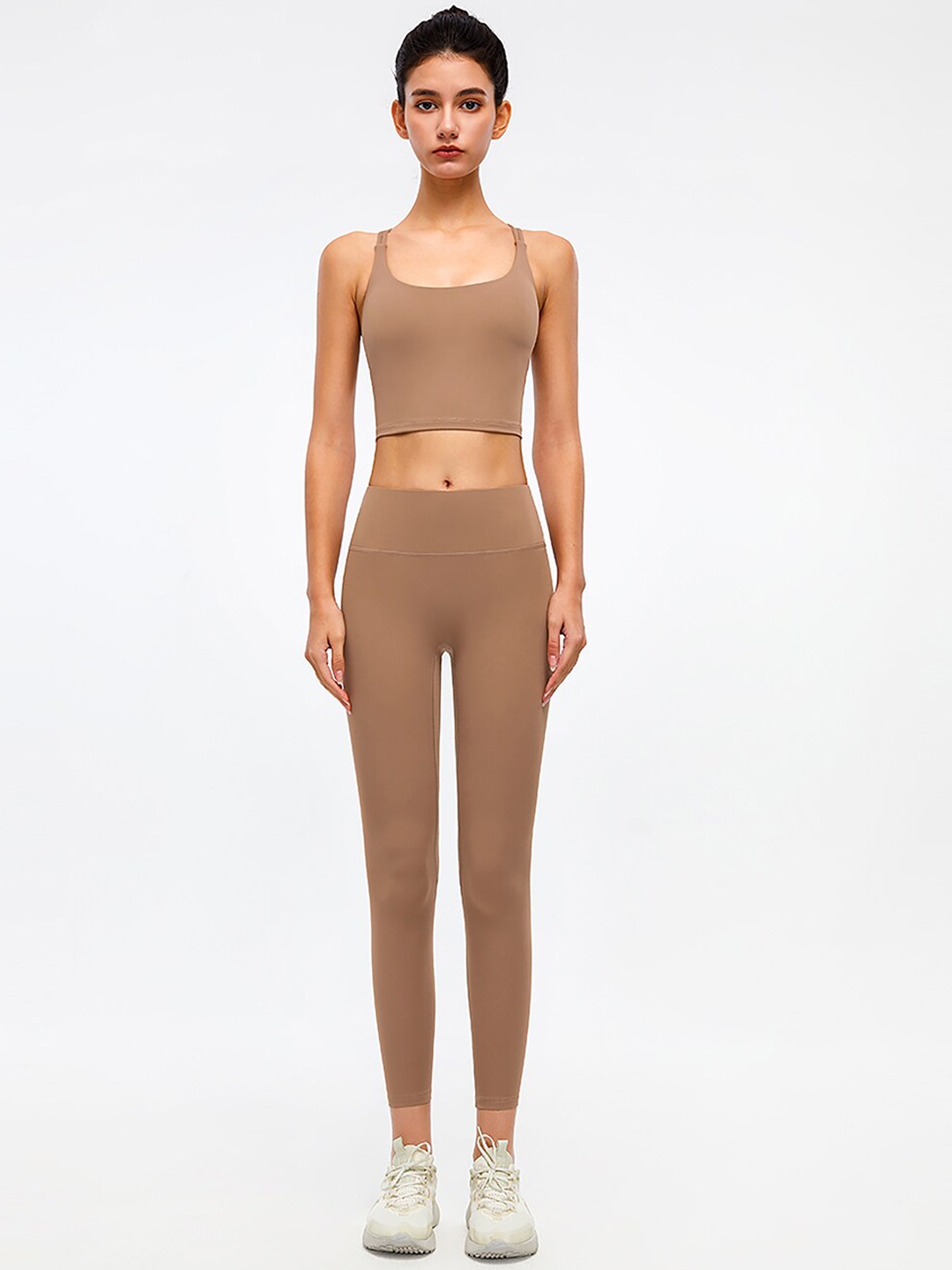

JC Collection Women Brown Solid Dry Fit Training Tights