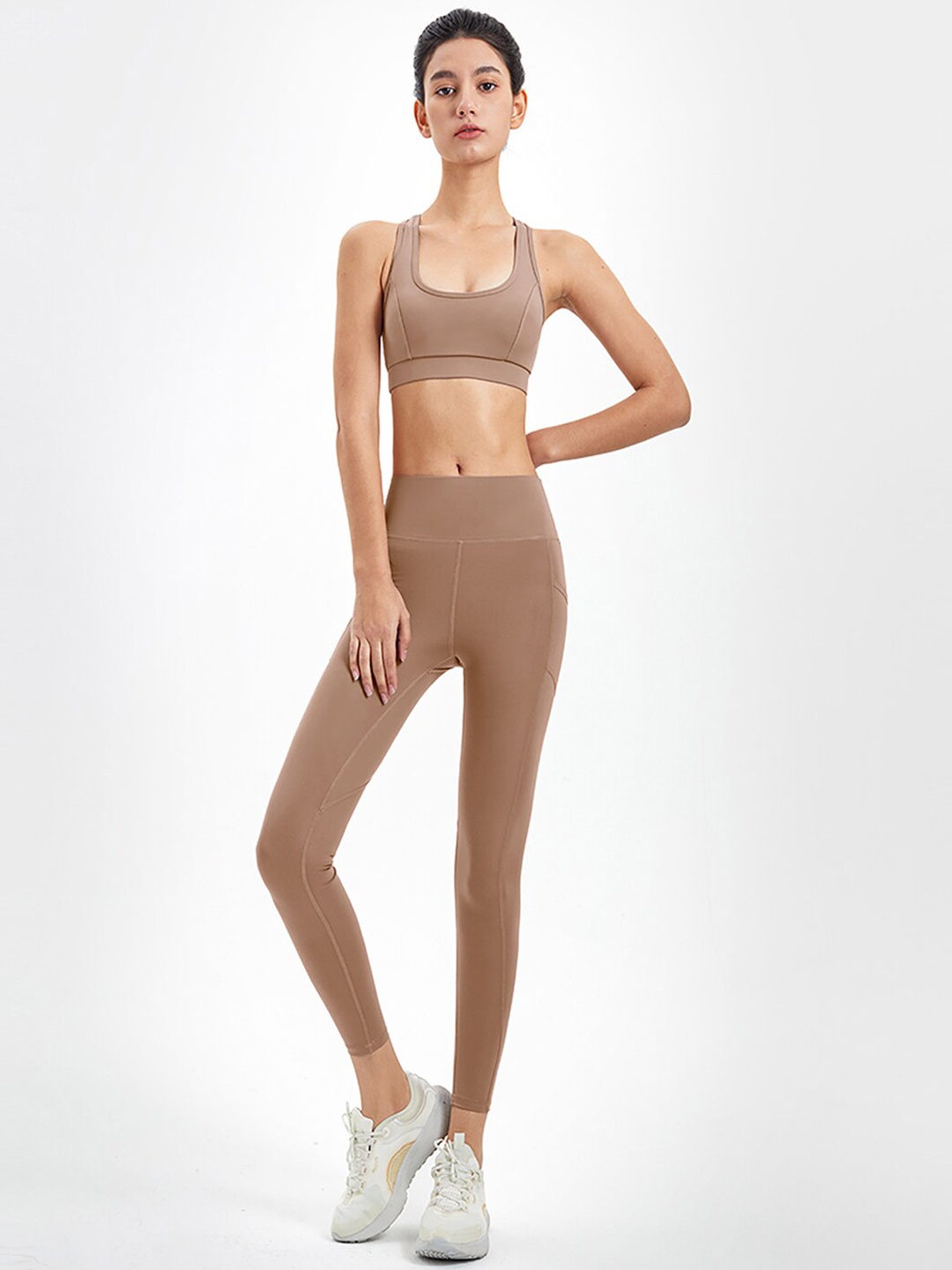 

JC Collection Women Brown Solid Sports Tracksuit