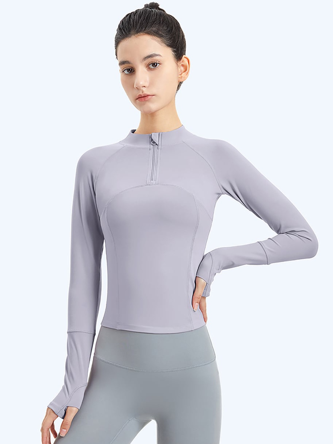 

JC Collection Women Purple Lightweight Crop Training or Gym Sporty Jacket