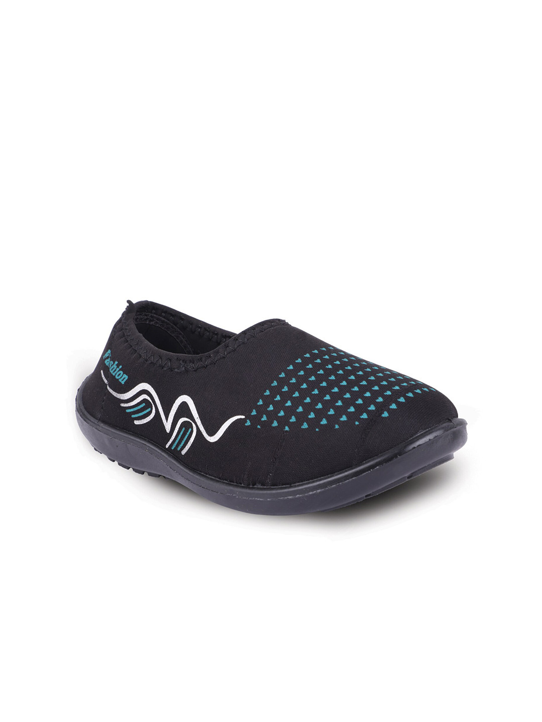

FABBMATE Women Black Printed Slip-On Sneakers