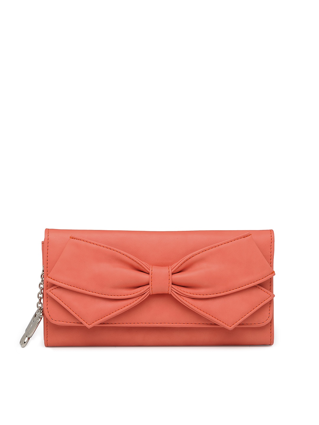 

Butterflies Women Peach-Coloured Solid Twofold Wallet