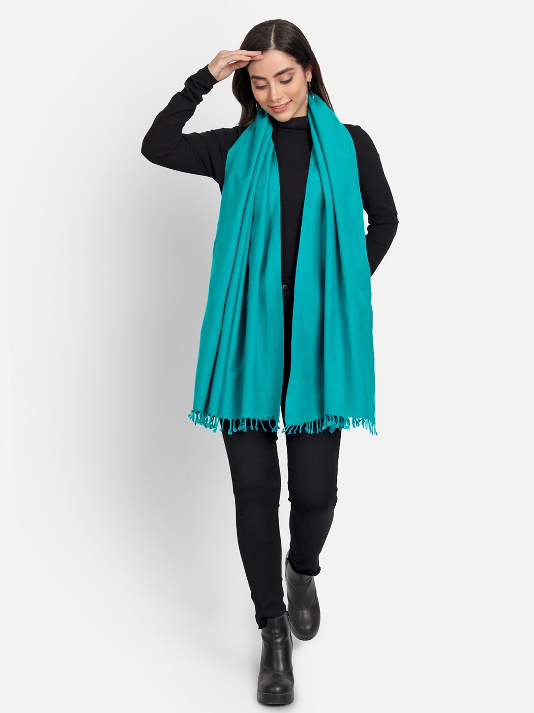 

Alavya Women Acrylic Stole, Sea green