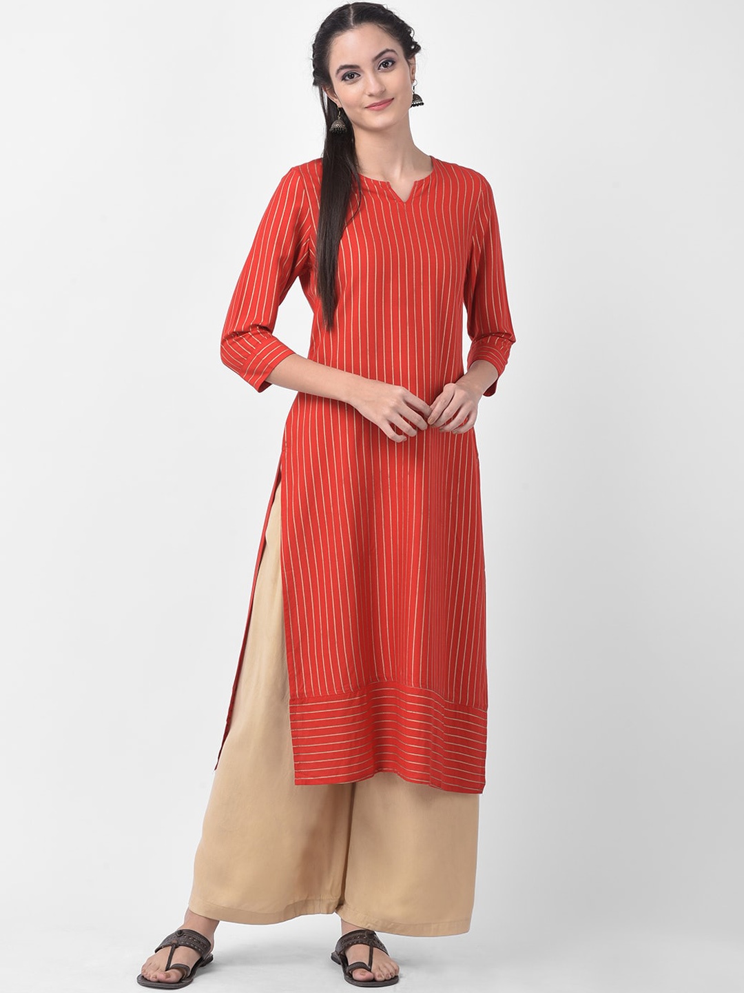 

aayusika Women Red Kurta