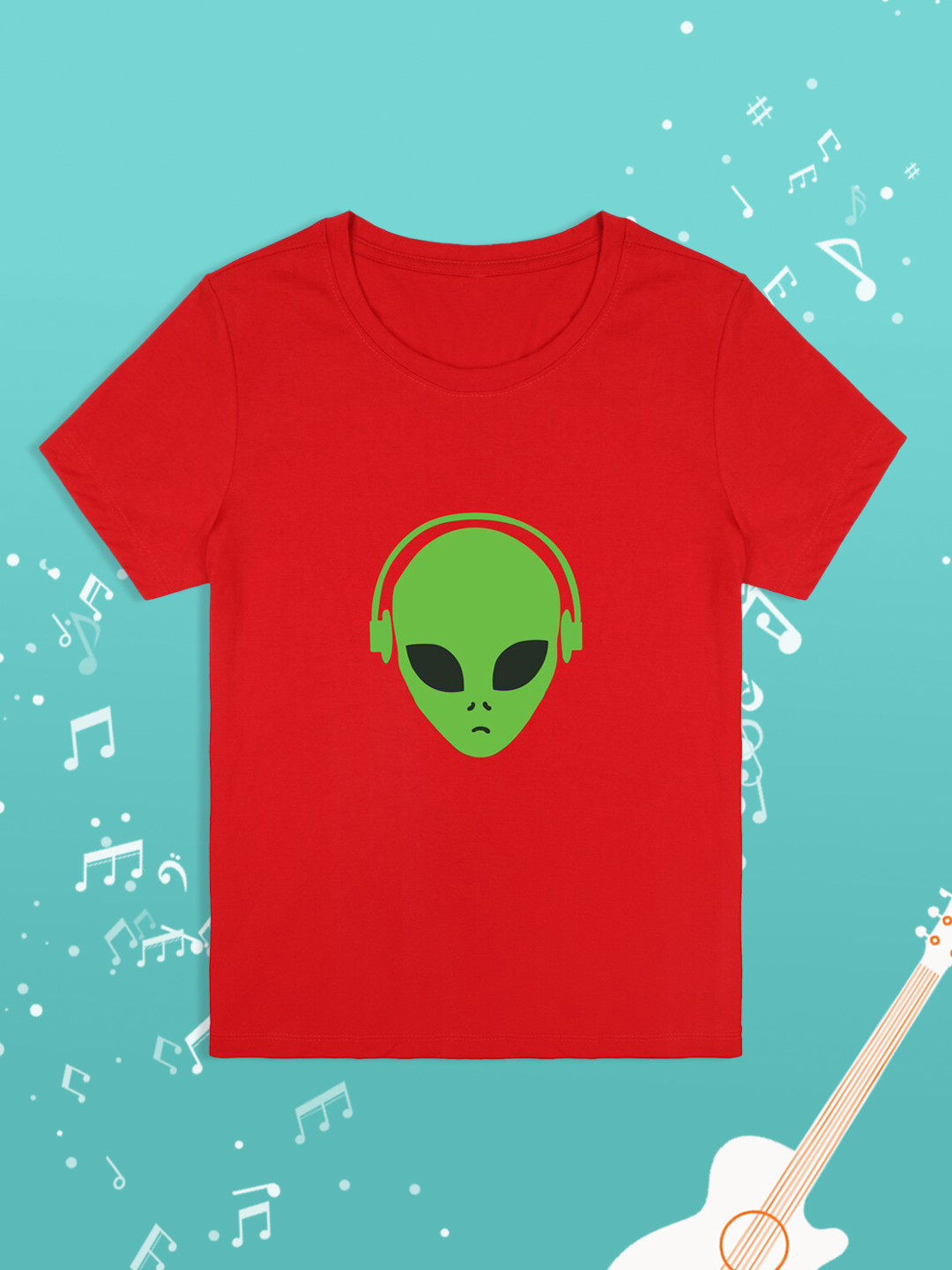 

RCPL Bad Monkey Kids Red Alien Printed Slim Fit T-shirt