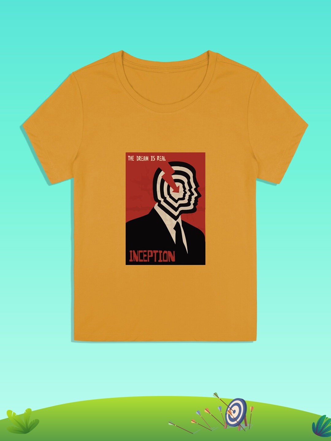 

RCPL Bad Monkey Kids Mustard Yellow Inception Mind Printed Slim Fit T-shirt
