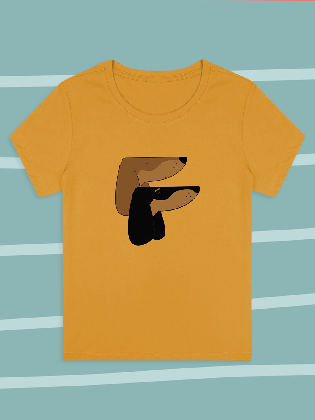 

RCPL Bad Monkey Kids Mustard Yellow Dashboard Pair Printed Slim Fit T-shirt