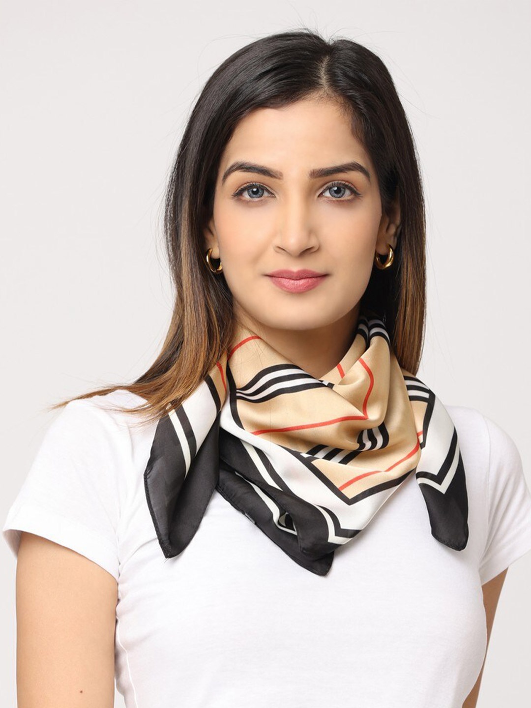 

NOTEQUAL Women Printed Scarf, Beige