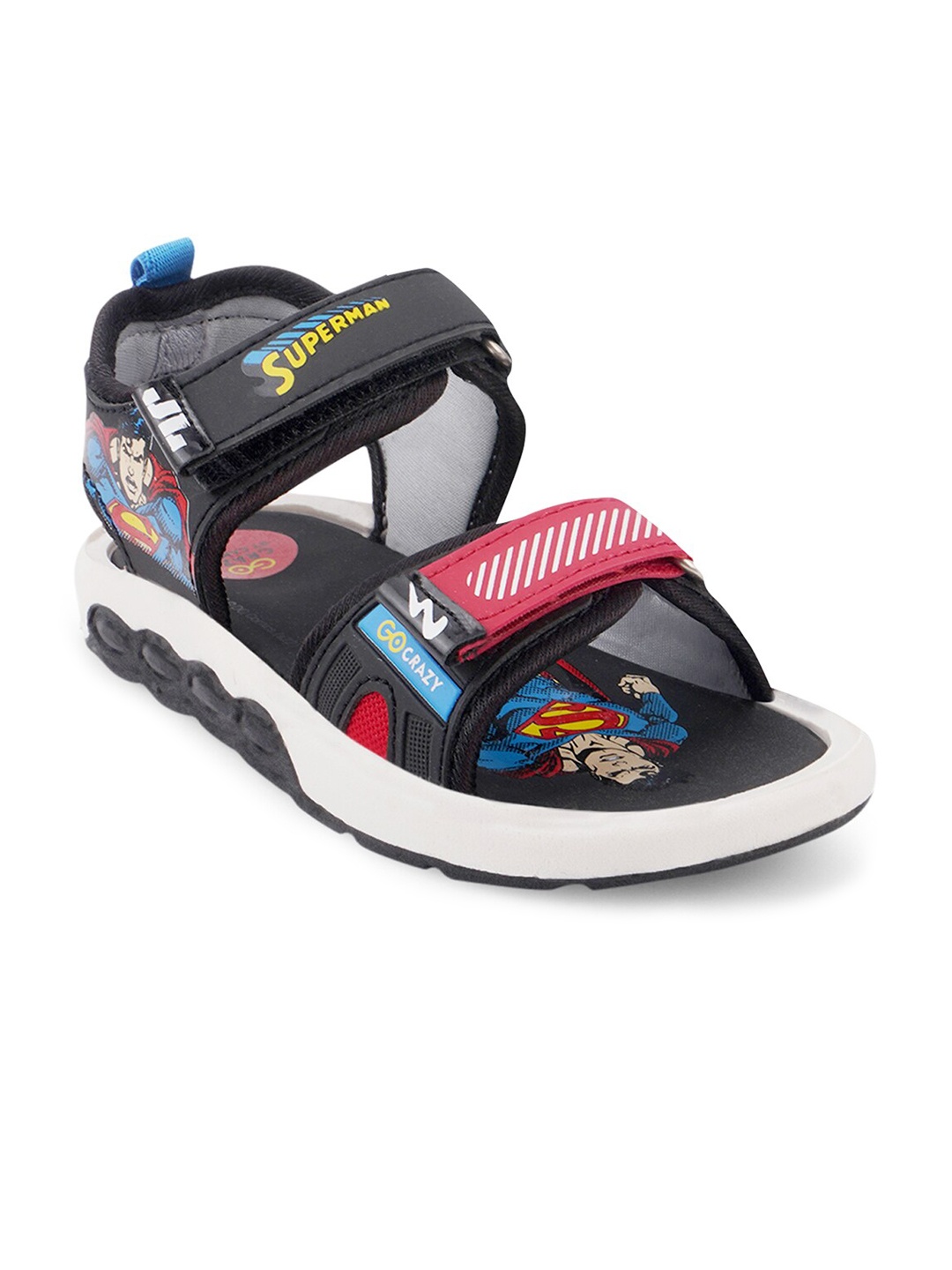 

Campus Kids Black & White Printed Sports Sandals