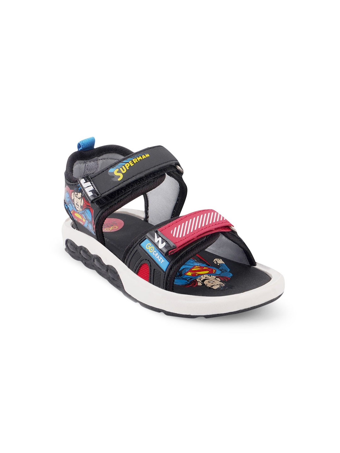 

Campus Kids Black & White Printed Sports Sandals