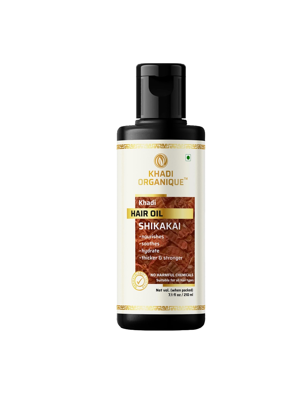 Khadi Organique Shikakai Hair Oil 210ml, Black 