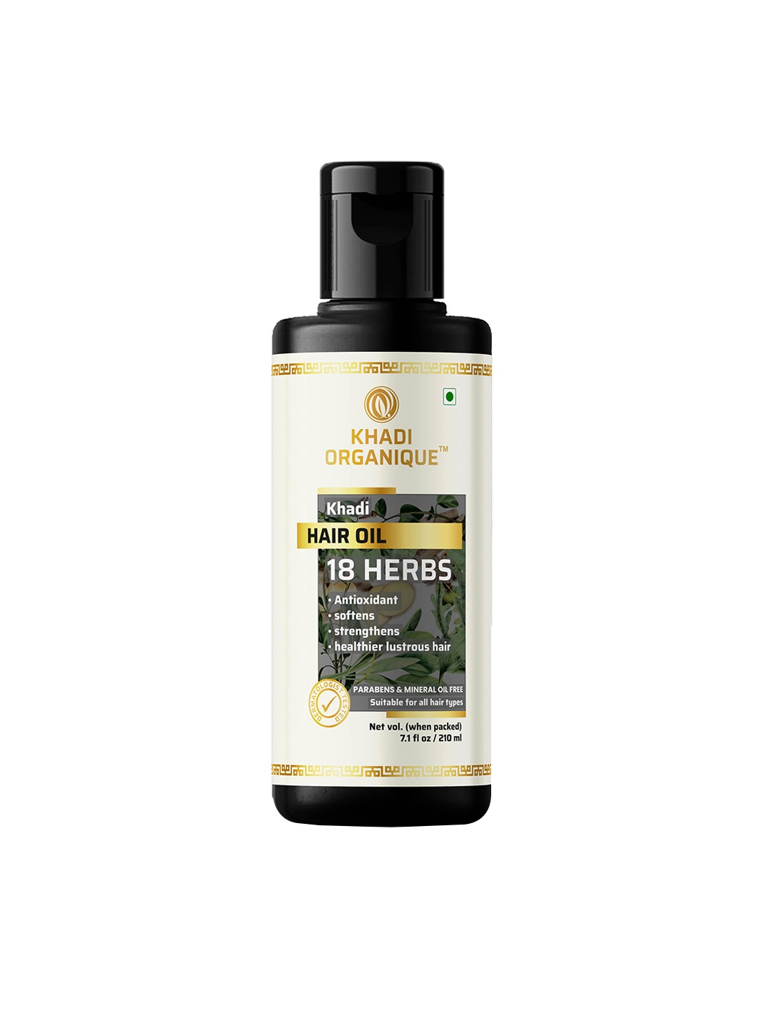 

Khadi Organique 18 Herbs Hair Oil 210ml, Black