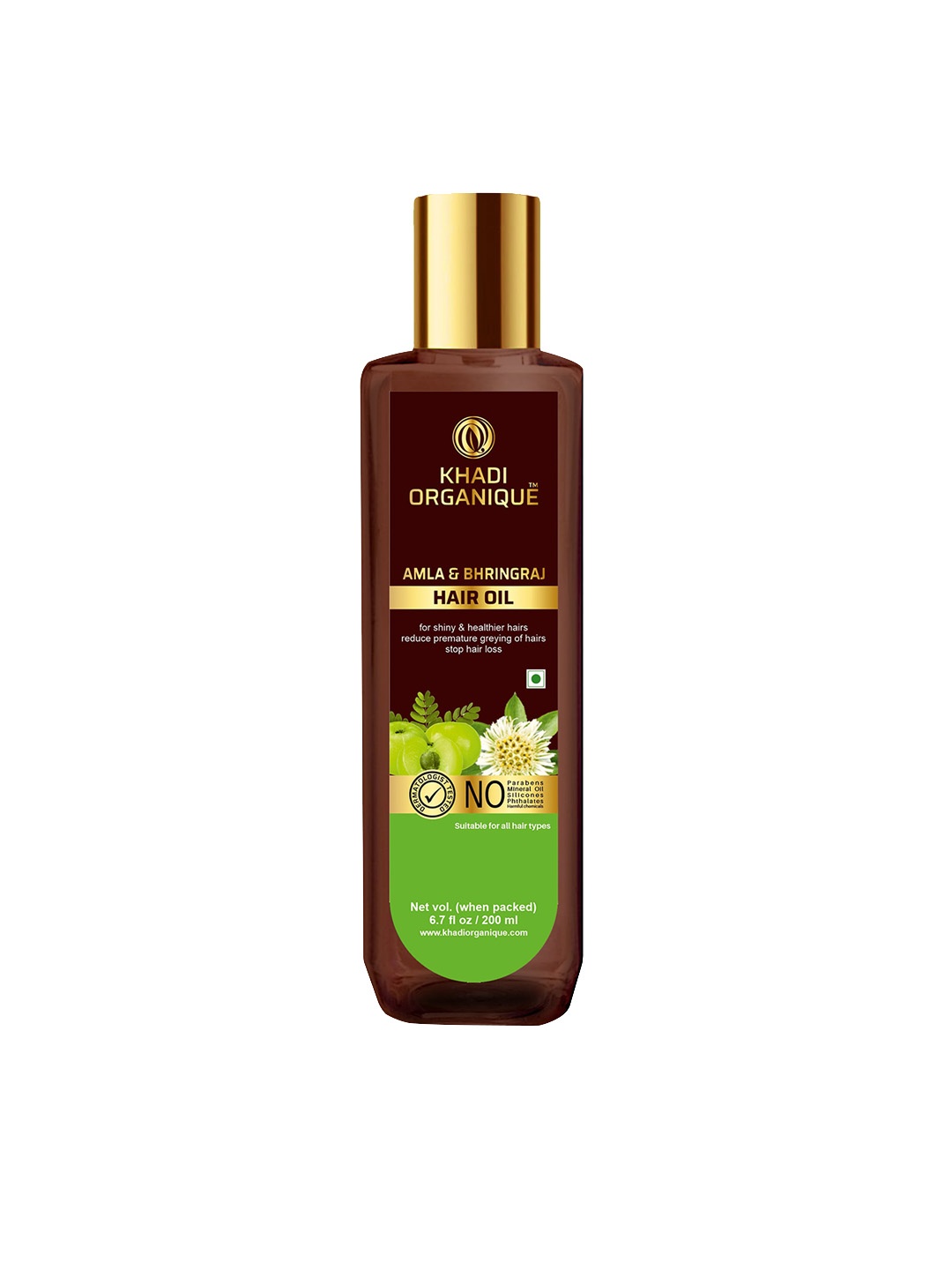 

Khadi Organique Amla And Bhringraj Hair Oil 200ml, Brown
