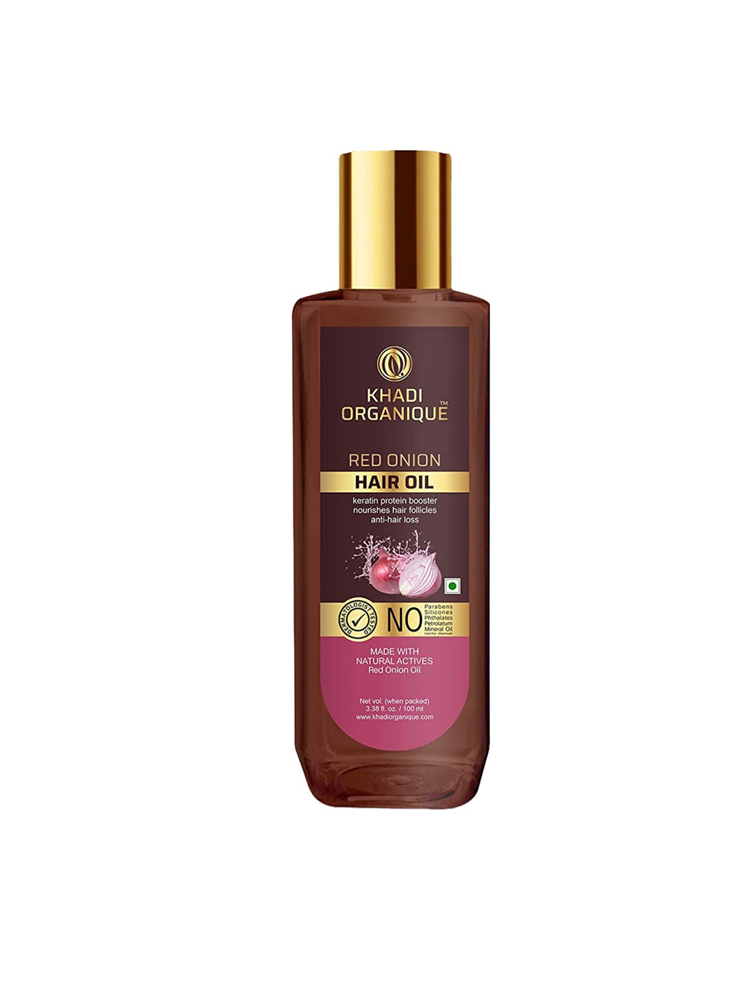 

Khadi Organique Red Onion Hair Oil 100 ml, Brown