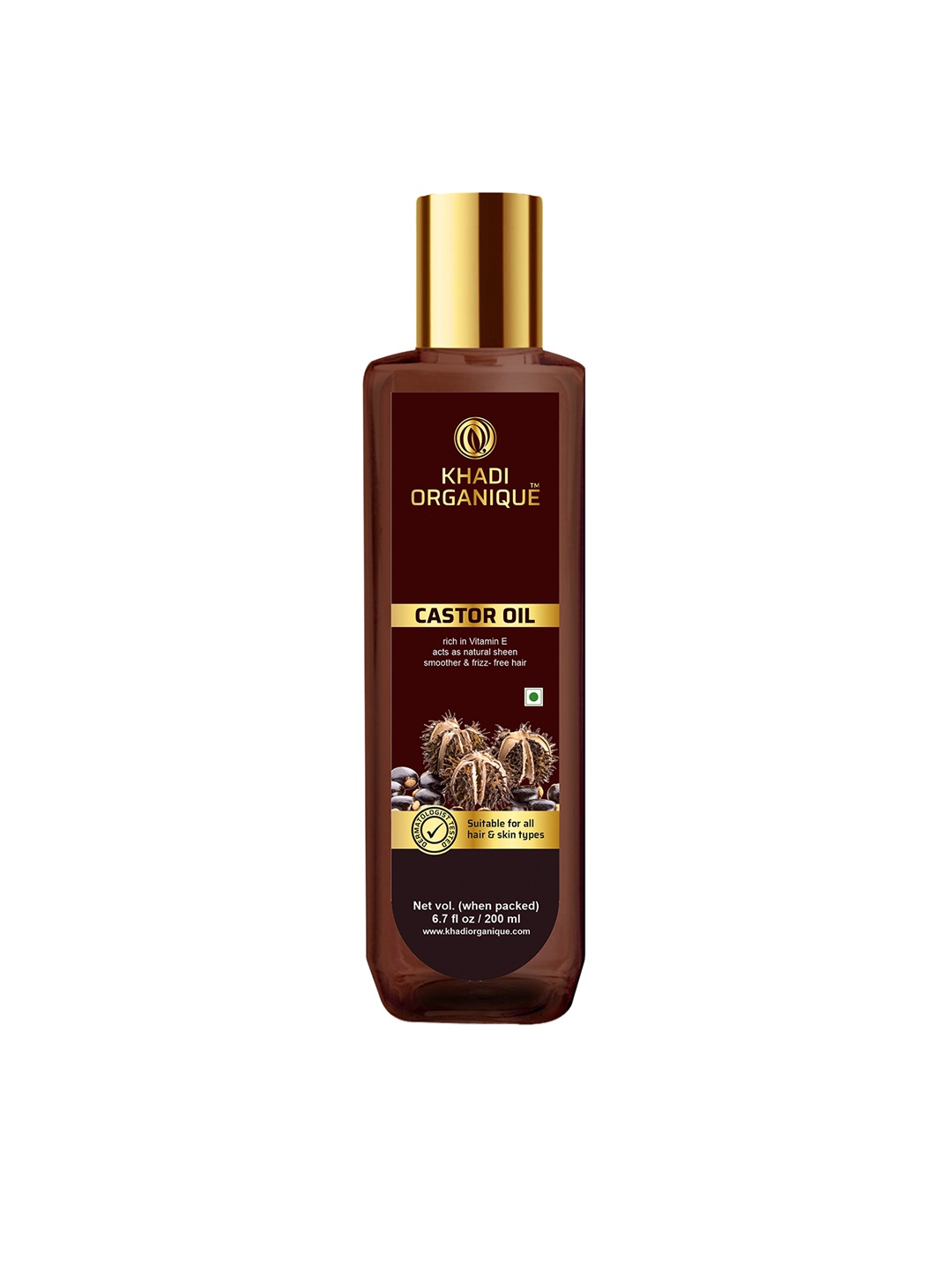 

Khadi Organique Castor Oil 200ml, Brown