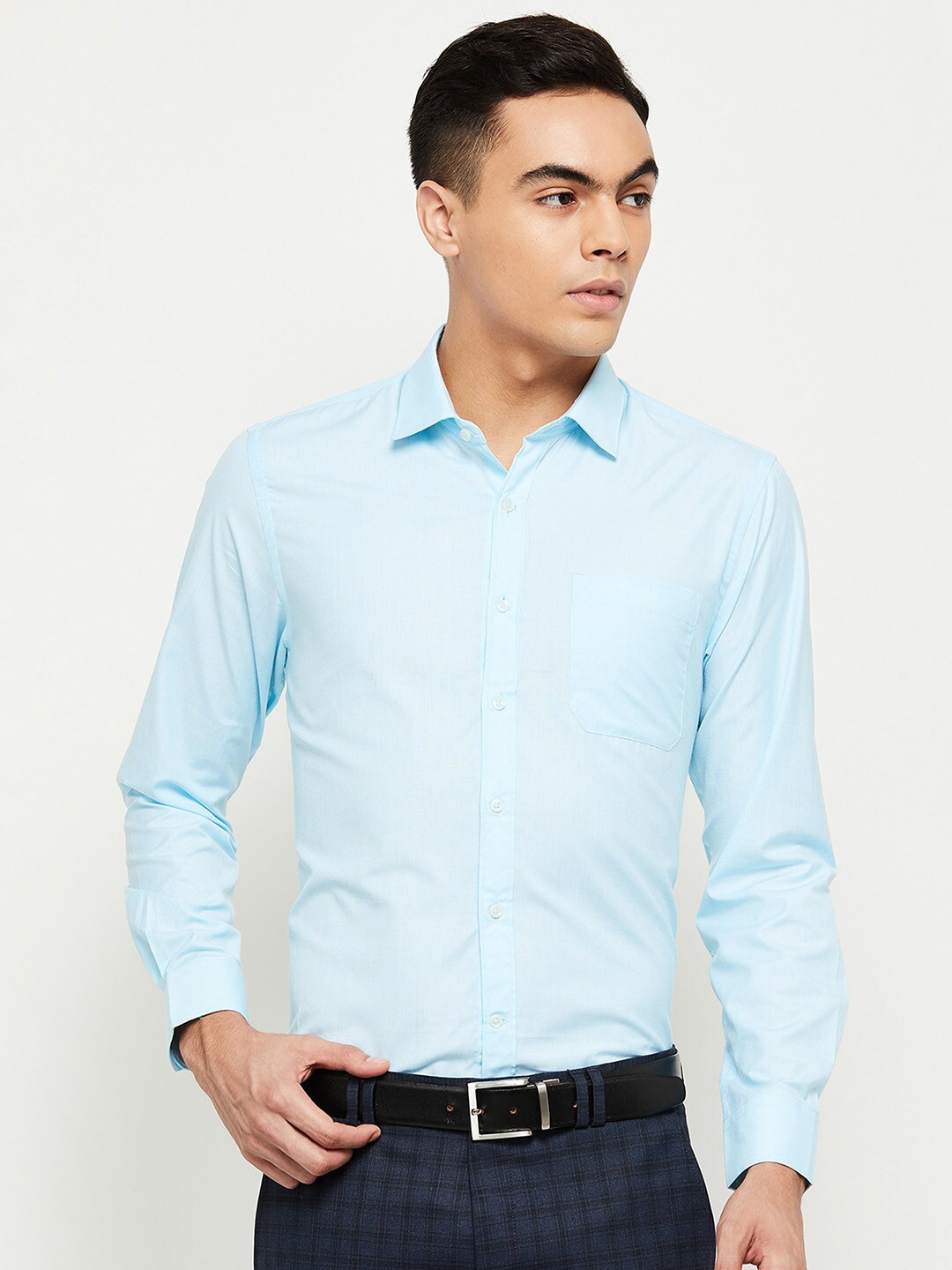 

max Men Blue Formal Shirt