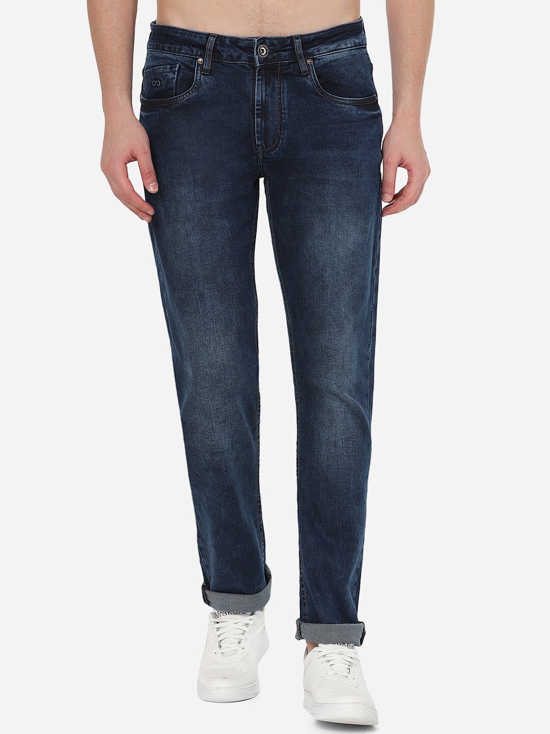 

JADE BLUE Men Mid-Rise Slim Fit Light Fade Stretch Jeans