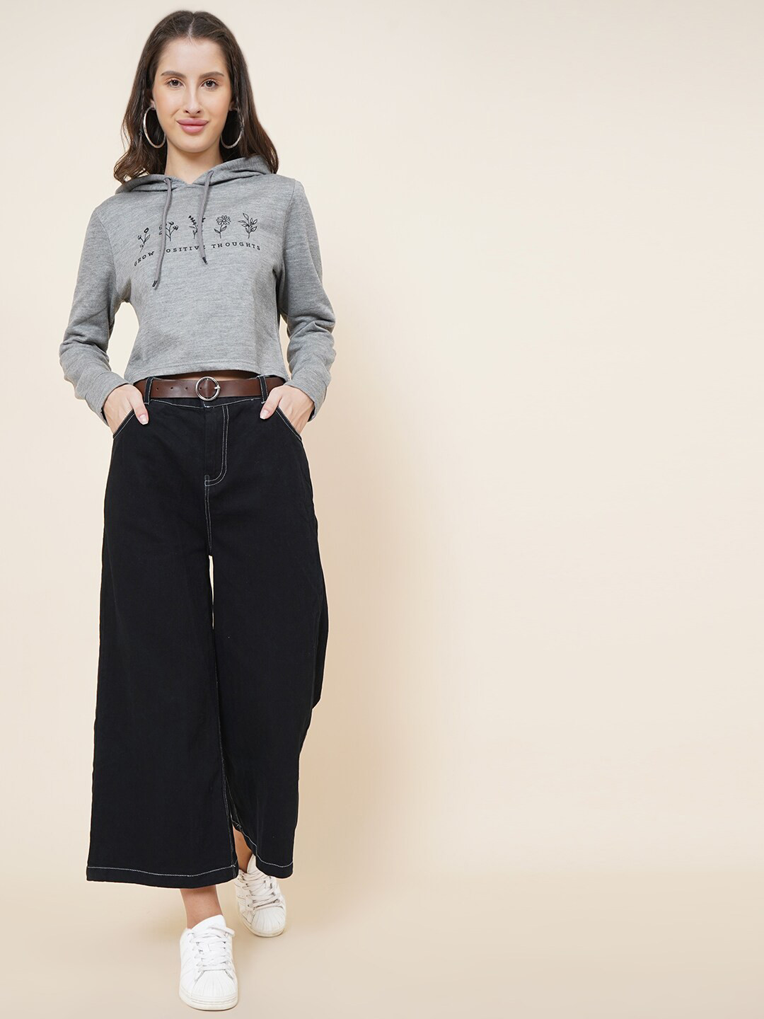 

DressBerry Women Grey Printed Sweatshirt